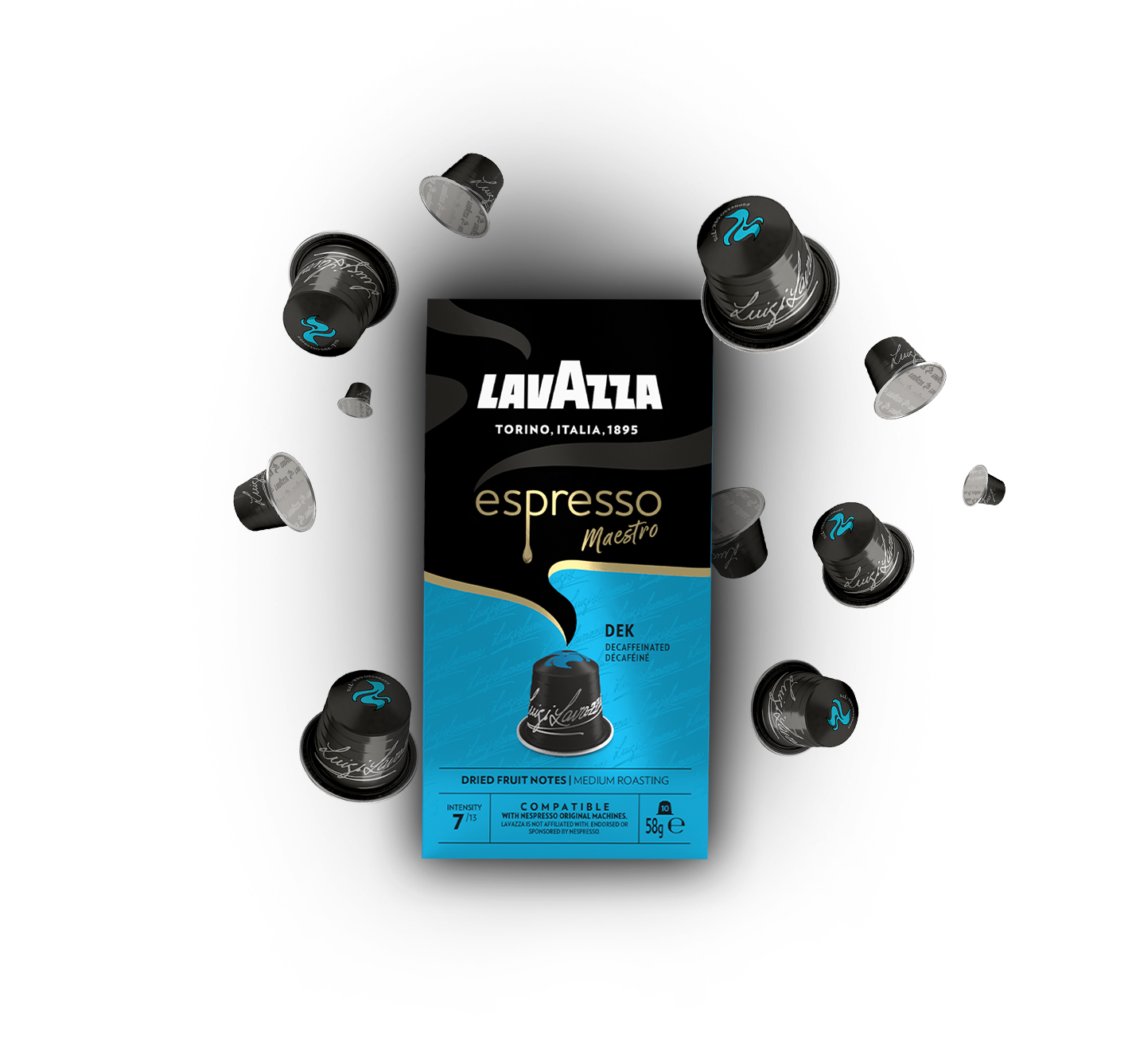 Espresso Maestro Dek - Capsules Lavazza compatible with Nespresso