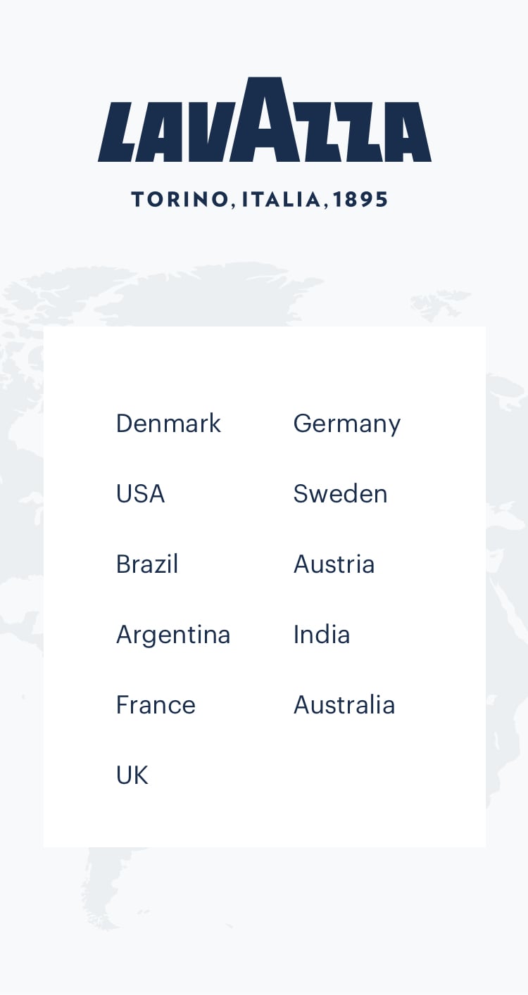 The Lavazza Group Brands, Locations and Distributors