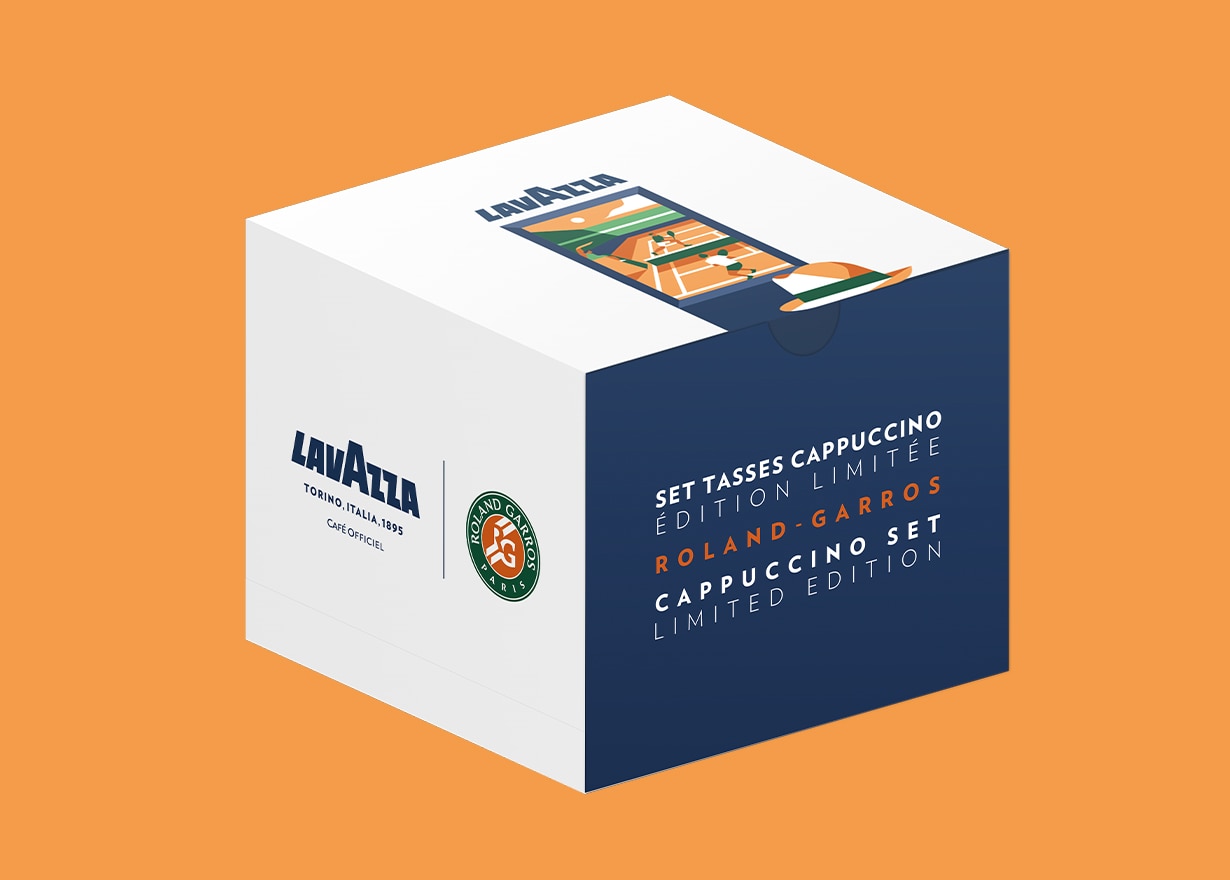 Lot de 4 Tasses à Café Avery 7,5cl Orange & Blanc