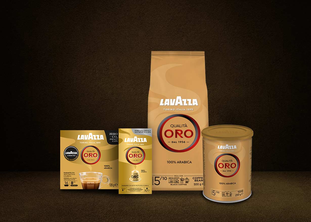 Lavazza Grains De Café Qualita Oro Mountain Grown 1kg Doré